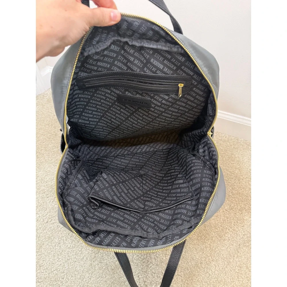 Steve Madden Faux‎ Leather Gold Hardware Everyday School Laptop Backpack